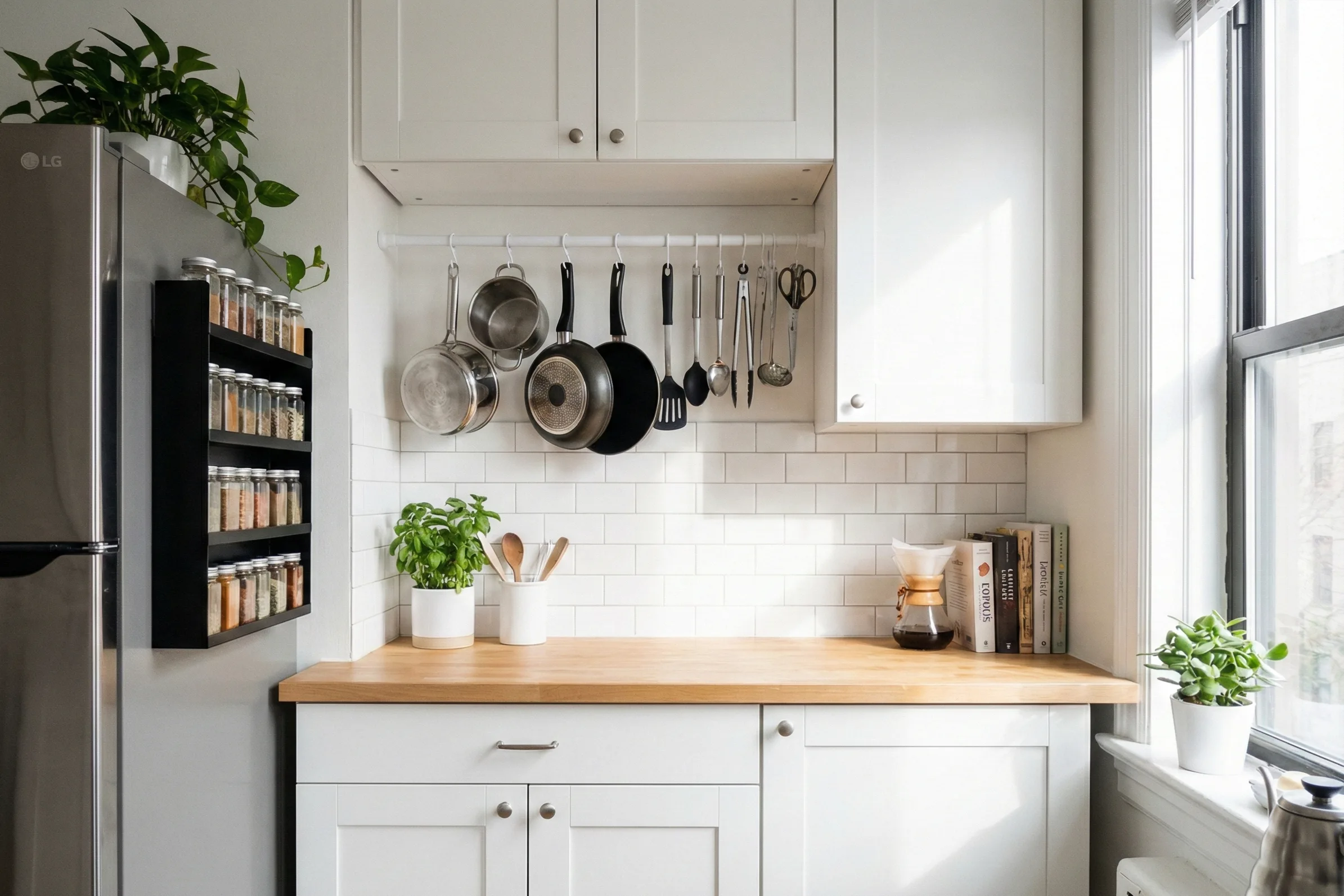 No-Drill Kitchen Storage