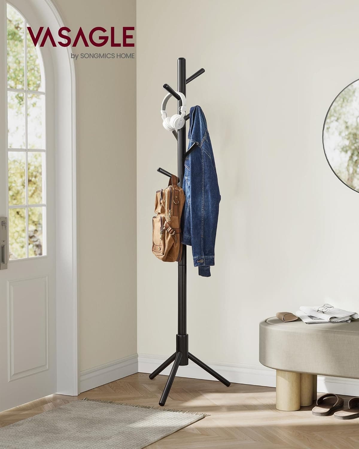 VASAGLE Industrial Coat Rack Stand