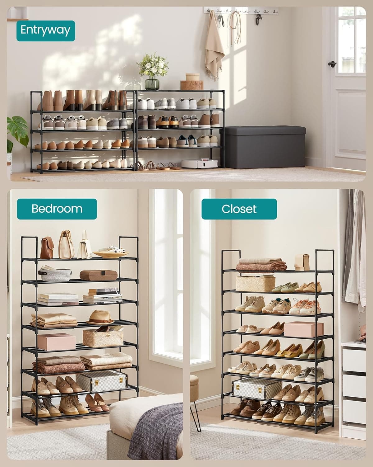 SONGMICS 8-Tier Shoe Rack